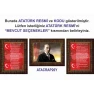 İstiklal Marşı ve Gençliğe Hitabe ve Atatürk Tablosu Çerçeveli - Üçlü Set ANICR42R3DY