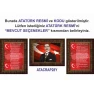 İstiklal Marşı ve Gençliğe Hitabe ve Atatürk Tablosu Çerçeveli - Üçlü Set ANICR42R3DY