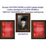 Anı Resim İstiklal Marşı ve Gençliğe Hitabe ve Atatürk Resmi Çerçeveli Üçlü Set Anicr42r3dy