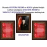 İstiklal Marşı ve Gençliğe Hitabe ve Atatürk Tablosu Çerçeveli - Üçlü Set ANICR42R3DY