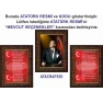 İstiklal Marşı ve Gençliğe Hitabe ve Atatürk Tablosu Çerçeveli - Üçlü Set ANICR42R3DY
