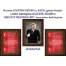 İstiklal Marşı ve Gençliğe Hitabe ve Atatürk Tablosu Çerçeveli - Üçlü Set ANICR42R3DY