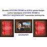 İstiklal Marşı ve Gençliğe Hitabe ve Atatürk Tablosu Çerçeveli - Üçlü Set ANICR42R3DY