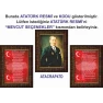 İstiklal Marşı ve Gençliğe Hitabe ve Atatürk Tablosu Çerçeveli - Üçlü Set ANICR42R3DY