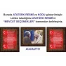 İstiklal Marşı ve Gençliğe Hitabe ve Atatürk Tablosu Çerçeveli - Üçlü Set ANICR42R3DY