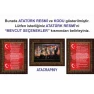 İstiklal Marşı ve Gençliğe Hitabe ve Atatürk Tablosu Çerçeveli - Üçlü Set ANICR42R3DY