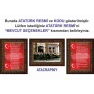İstiklal Marşı ve Gençliğe Hitabe ve Atatürk Tablosu Çerçeveli - Üçlü Set ANICR42R3DY