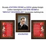 İstiklal Marşı ve Gençliğe Hitabe ve Atatürk Tablosu Çerçeveli - Üçlü Set ANICR44R3DY