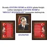 İstiklal Marşı ve Gençliğe Hitabe ve Atatürk Tablosu Çerçeveli - Üçlü Set ANICR44R3DY