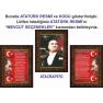 İstiklal Marşı ve Gençliğe Hitabe ve Atatürk Tablosu Çerçeveli - Üçlü Set ANICR44R3DY