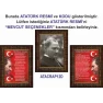 İstiklal Marşı ve Gençliğe Hitabe ve Atatürk Tablosu Çerçeveli - Üçlü Set ANICR44R3DY