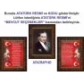 İstiklal Marşı ve Gençliğe Hitabe ve Atatürk Tablosu Çerçeveli - Üçlü Set ANICR44R3DY