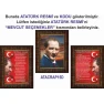 İstiklal Marşı ve Gençliğe Hitabe ve Atatürk Tablosu Çerçeveli - Üçlü Set ANICR44R3DY