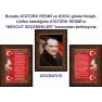İstiklal Marşı ve Gençliğe Hitabe ve Atatürk Tablosu Çerçeveli - Üçlü Set ANICR44R3DY