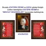 İstiklal Marşı ve Gençliğe Hitabe ve Atatürk Tablosu Çerçeveli - Üçlü Set ANICR44R3DY