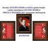 İstiklal Marşı ve Gençliğe Hitabe ve Atatürk Tablosu Çerçeveli - Üçlü Set ANICR44R3DY