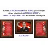 İstiklal Marşı ve Gençliğe Hitabe ve Atatürk Tablosu Çerçeveli - Üçlü Set ANICR44R3DY