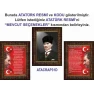 İstiklal Marşı ve Gençliğe Hitabe ve Atatürk Tablosu Çerçeveli - Üçlü Set ANICR44R3DY
