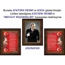 İstiklal Marşı ve Gençliğe Hitabe ve Atatürk Tablosu Çerçeveli - Üçlü Set ANICR44R3DY