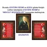 İstiklal Marşı ve Gençliğe Hitabe ve Atatürk Tablosu Çerçeveli - Üçlü Set ANICR44R3DY