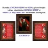 İstiklal Marşı ve Gençliğe Hitabe ve Atatürk Tablosu Çerçeveli - Üçlü Set ANICR44R3DY