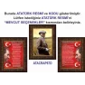 İstiklal Marşı ve Gençliğe Hitabe ve Atatürk Tablosu Çerçeveli - Üçlü Set ANICR44R3DY