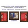 İstiklal Marşı ve Gençliğe Hitabe ve Atatürk Tablosu Çerçeveli - Üçlü Set ANICR44R3DY