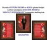 İstiklal Marşı ve Gençliğe Hitabe ve Atatürk Tablosu Çerçeveli - Üçlü Set ANICR44R3DY