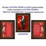 İstiklal Marşı ve Gençliğe Hitabe ve Atatürk Tablosu Çerçeveli - Üçlü Set ANICR44R3DY