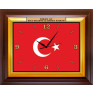 Anı Dikdörtgen Duvar Saati Türk Bayrağı Resimli Saat 46x37cm Anidsd01bry