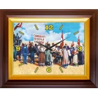 Cumhuriyeti Biz Böyle Kazandık Resimli Duvar Saati Dikdörtgen 46x37cm - 29 Ekim 1933 Uşak Cumhuriyet Bayramı ANIDSD03CUY