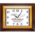 Bismillahirrahmanirrahim Yazılı Duvar Saati Dikdörtgen 46x37cm ANIDSD09BSY