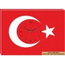 Türk Bayrağı Tablosu Saatli Kanvas Tablo Duvar Saati ANIDST01BRY