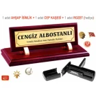Ahşap Masa İsimliği ve Cep Kaşesi Seti MUGSET01KI