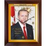 Erdoğan Duvar Saati Dikdörtgen 37x46 cm - Siyasetin Tek Limanı Ahlaktır Yazılı AKPDSD53TESD