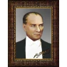 Atatürk Tablosu Çerçeveli - Papyonlu Mustafa Kemal Portresi ATACRAP04D