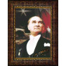 Atatürk Tablosu Çerçeveli - Göğe Bakan Papyonlu Mustafa Kemal Portresi Bayraklı ATACRAP07D Atatürk Tablosu Çerçeveli - Göğe Bakan Papyonlu Mustafa Kemal Portresi Bayraklı ATACRAP07D