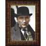 Atatürk Tablosu Çerçeveli - Melon Şapkalı Mustafa Kemal Portresi ATACRAP16D Atatürk Tablosu Çerçeveli - Melon Şapkalı Mustafa Kemal Portresi ATACRAP16D