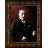 Atatürk Tablosu Çerçeveli - Bordo Fonda Jön Mustafa Kemal Portresi Portresi ATACRAP29D Atatürk Tablosu Çerçeveli - Bordo Fonda Jön Mustafa Kemal Portresi Portresi ATACRAP29D