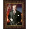 Atatürk Tablosu Çerçeveli - Mustafa Kemal Portresi Bayraklı ATACRAP37D Atatürk Tablosu Çerçeveli - Mustafa Kemal Portresi Bayraklı ATACRAP37D
