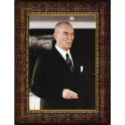 Atatürk Tablosu Çerçeveli - Yatta Mustafa Kemal Portresi Ayakta ATACRAP46D
