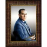 Atatürk Tablosu Çerçeveli - Papyonlu Mavi Ceketli Mustafa Kemal Portresi ATACRAP51D