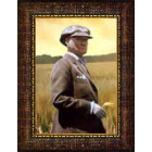 Atatürk Tablosu Çerçeveli - Tarlada Buğday Başakları Arasında Mustafa Kemal Portresi ATACRAP65D