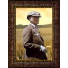 Atatürk Tablosu Çerçeveli - Tarlada Buğday Başakları Arasında Mustafa Kemal Portresi ATACRAP65D