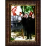 Atatürk Tablosu Çerçeveli - Alfabe Öğreten Başöğretmen Mustafa Kemal Portresi Ayakta Boydan ATACRAP73D