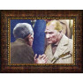 Atatürk Tablosu Çerçeveli - Halkı Dinleyen Halkçı Mustafa Kemal Portresi ATACRAP75Y